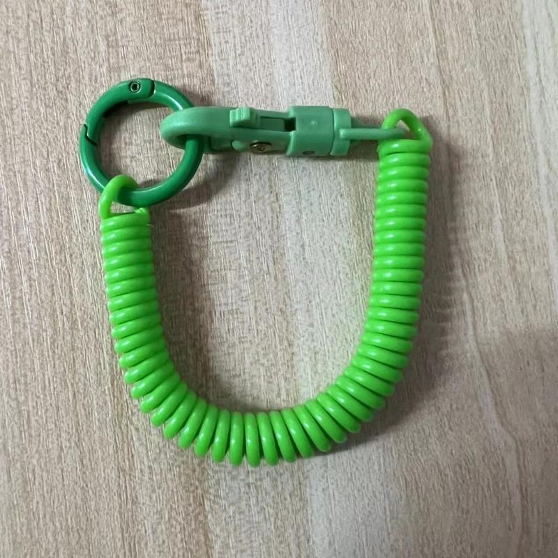 Dehnbarer Spiral-Schlüsselanhänger, Einziehbarer Schlüsselanhänger mit Spiralfeder Zinklegierung Schlüsselhalter Farben Schlüsselanhänger für Rucksack