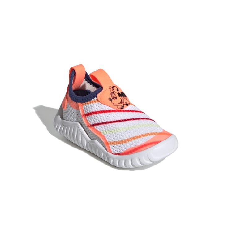 New Disney x Adidas Breathable Low Top Toddler Shoes White Orange Infant And Toddler FU7601