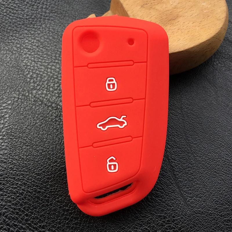 Silicone Car Key Cover Case For JAC S2 Refine S3 S4 S5 S7 R3 A5  3button key Accessories Key