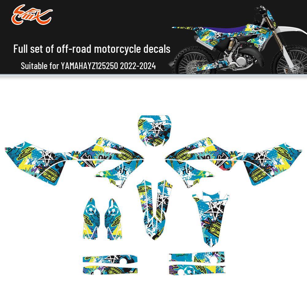 2022-2024 YAMAHA YZ125/250 Off-road Motorcycle Full Sticker Decals