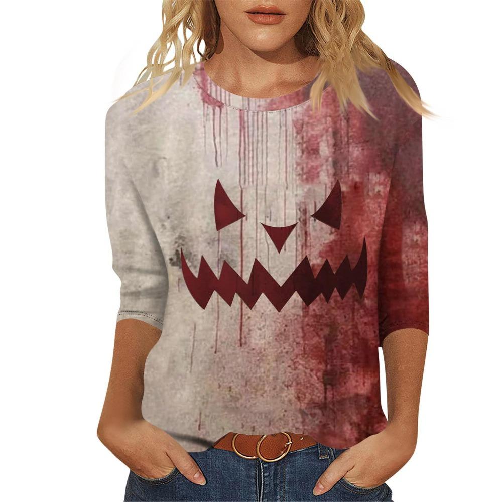 2024 Summer New Style New Women's Halloween Printed Slim Body Garment
