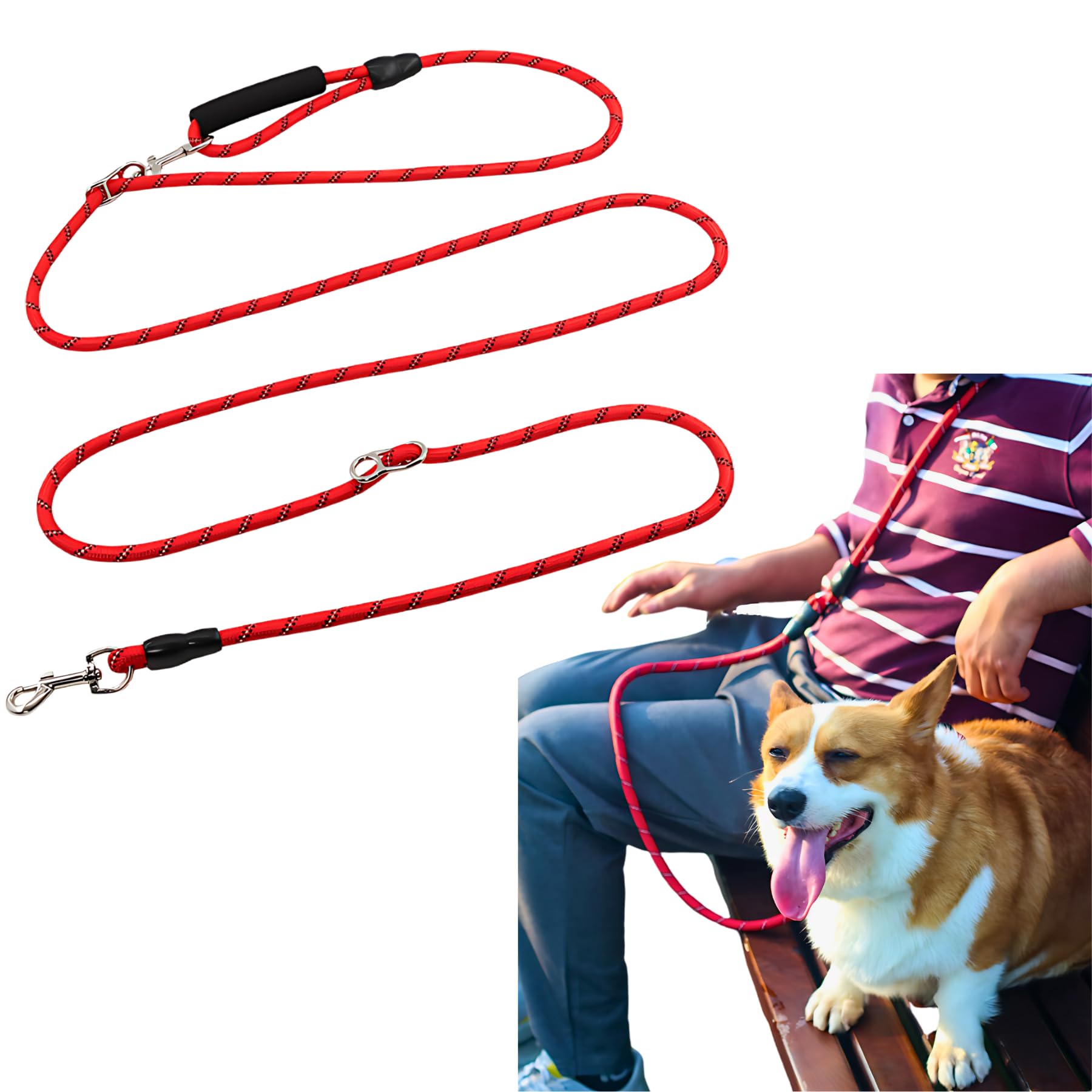 

Mellbo Собачий плечевой поводок Собачий плечевой поводок Для крупных футов Толщина дюймов M Поводок, Поводок, Поводок, Ремень, Выдвижной, Маленький, Средний, Собаки, Светоотражающий, 6-в-1