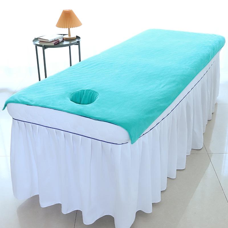 Custom Logo Beauty Salon Massage Bedspread with Face Hole