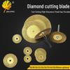 Gold Diamond Cutting & Grinding Disc for Jade and Teeth - Small Holeless Saw Blade & Sandpaper Grinding.