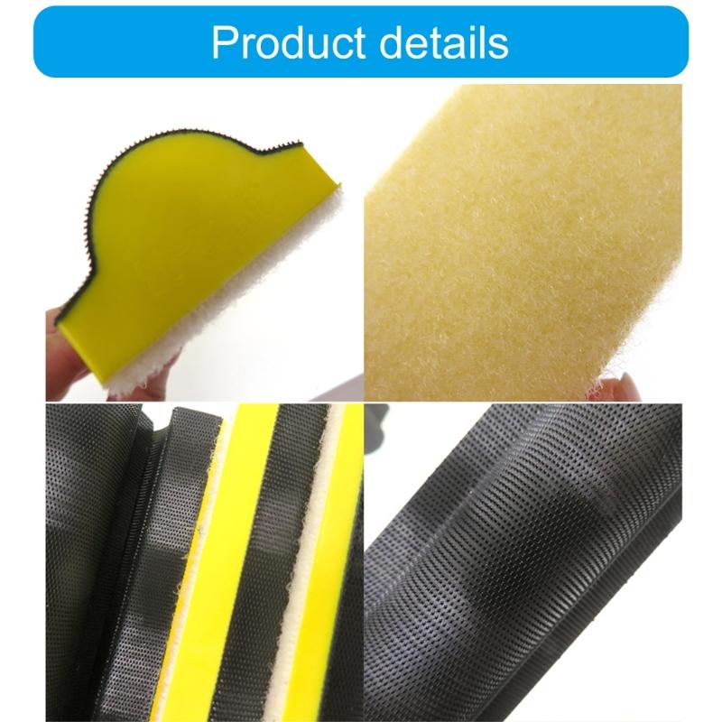 Hand Sanding Block Set Hook and Looping Interchangeable Assorted Shapes Handheld Sanding Pad for Woodworking