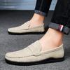 2025 Summer Leather Penny Loafers Men Moccasins Men Casual Shoes Khaki Breathable Slip On Flats Male Driving Shoes
