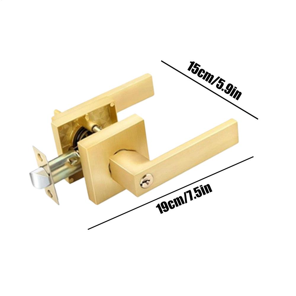 Privacy Door Handle Lock Heavy Duty Interior Bedroom Bathroom Office Door Knob with Lock for Home Security Safety