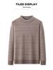 Men's 100% Pure Cashmere Thickened Fleece-Lined Winter Sweater - Solid Color, Round Neck, for Middle-Aged.