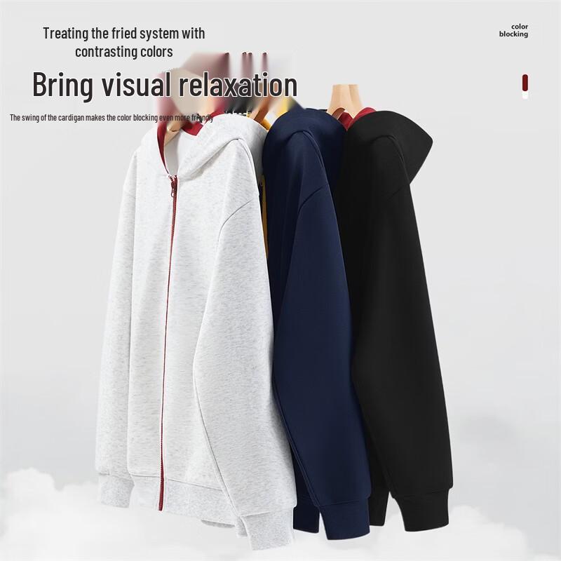 VANCL Men's Casual Hooded Zipper Sweatshirt and Pants Set