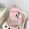 Girls Travel Backpack Children's Spring Outing Bag Elementary School Bag Multi-functional Large Capacity Fresh Forest Backpack Pink