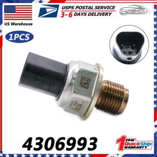 NEW 4306993 Fuel Rail Pressure Sensor Fits For Cumm Dodge Ram 6.7L 2013-2018