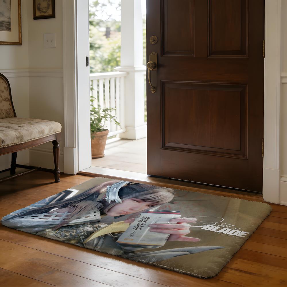 Anime Hot SStellar BBlade Floor Mat Soft Flannel Absorbent Mat Non-Slip Rug Home Bedroom Bathroom