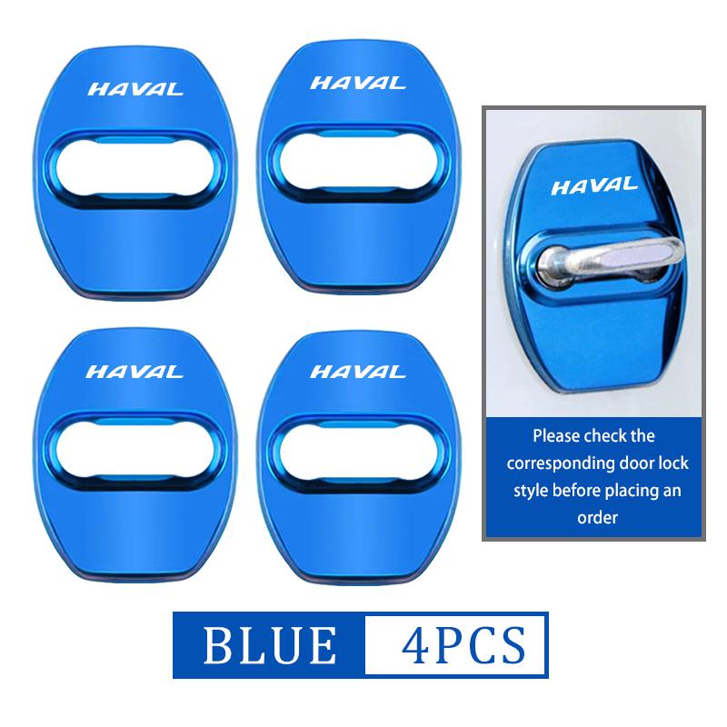 4Pcs Car Stainless Steel Door Lock Cover Protection Accessories For Haval H6 F7 H9 H2 Jolion F7X F7H H5 H7 H2S H8 H3 H4 H1 F5 M4