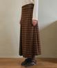 Aueonoseuteljia Vintage Side-Buckle Check Skirt_Brown(O25-Sk12)