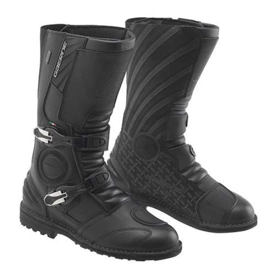 

Водонепроникні мотоботи Gaerne для та лісової дороги Зроблено в оригінальному розмірі Пригоди, Позашляхові, Туристичні, Італія, Шкіра, G-MIDLAND GORE-TEX, Чорний, чорний