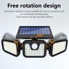 Venkovní LED solární nástěnné svítidlo s detekcí lidského těla IP65 vodotěsné světlo se může volně otáčet zahradní vila nádvoří veranda pouliční světlo