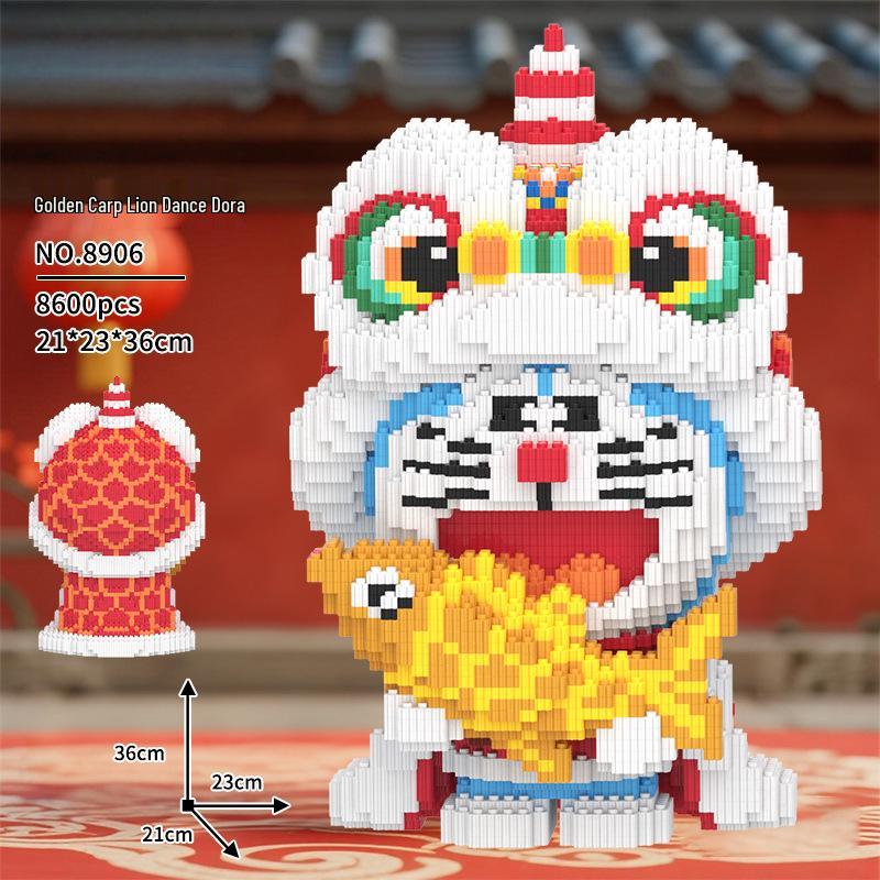 2026 Giant Cartoon Doraemon Blue Building Blocks Trendy Toy Ornaments Birthday Gifts