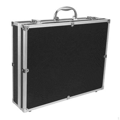 Microphones Carry Case Sturdy with Sponge Professional Aluminum Tool Box Mic Suitcase for