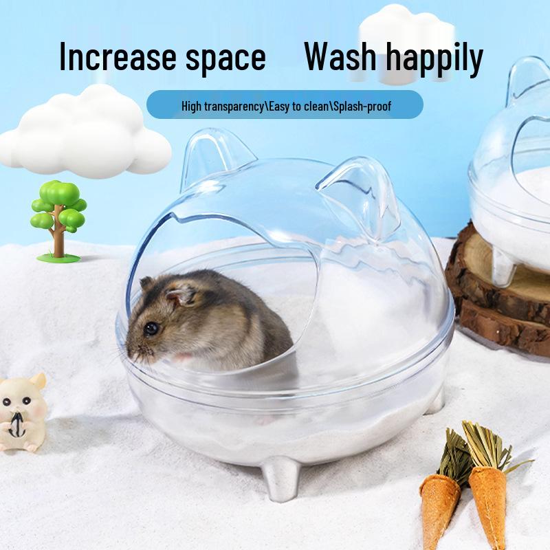 Panoramic Transparent Anti-Splash Bathroom for Small Pets
