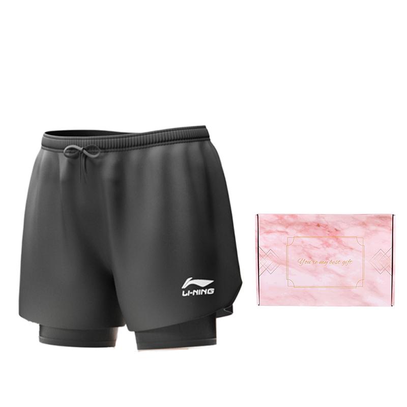 Li Ning Swimming Shorts Professional Training Swimming Cap Swim Goggles Swim Bag Shorts Set Men s LSKT607 M