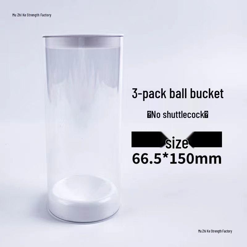 Portable Transparent Badminton Tube with Moisturizing Lid - Handmade Storage for Shuttlecocks
