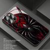 Dark Red Spider Web  Tempered Glass Phone Case for iPhone 17 Pro Max 11 12 13 Pro 16 15 14 Plus 16E 17Air X XR XS 7 8 SE2 Cover