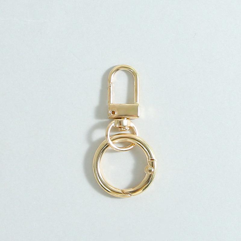 1pcs Zinc-Alloy Keychain Hook with Key Ring Bag Clip Hook with Spring Ring for Lanyard Making DIY Crafts Keychain