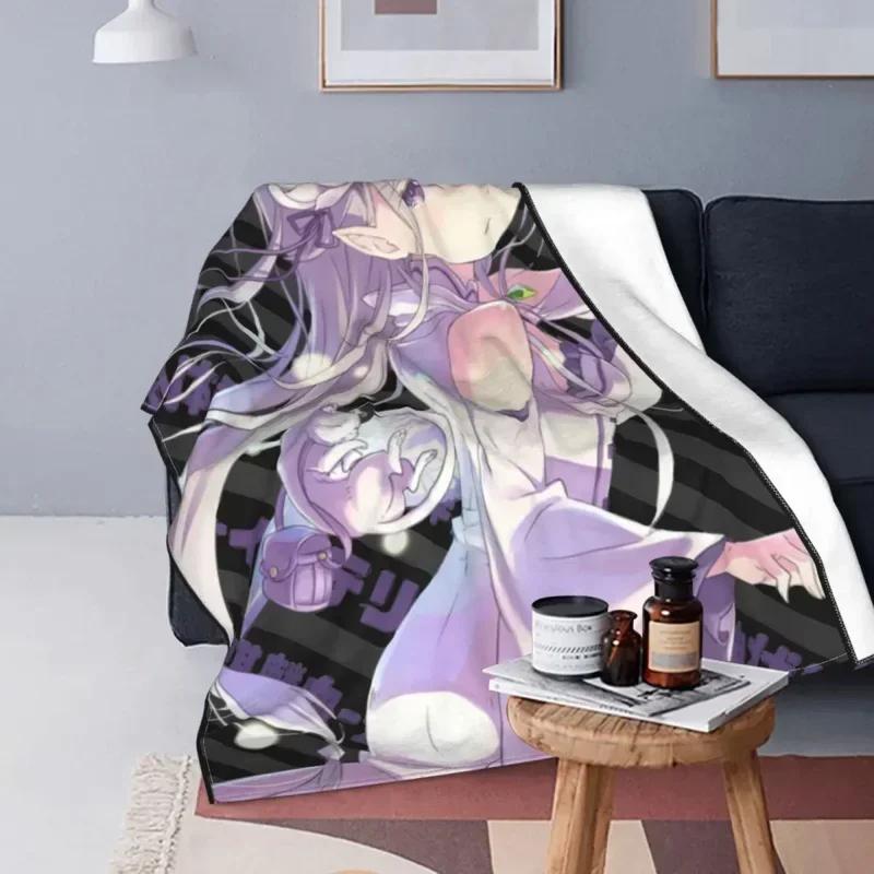 Rezero Emilia Starting Life In Another World Flannel Blanket Awesome Throw Blankets for Sofa Bedding Lounge 200x150cm Bedspread