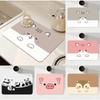 Cute Dog Panda Draining Pad Cat Pig Upgraded Drying Mat for Kitchen Bar Coffee Dishes Rubber Microfiber Absorbent Anti-slip Mats