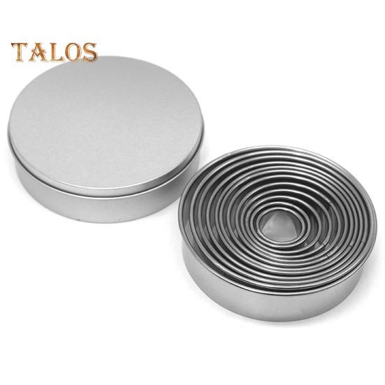 1 Set Circle Cookie Cutter Non-stick Multipurpose Stainless-Steel Practical Round Cookie Cutter Set Metal Baking Ring Kit Kitchen Supplies