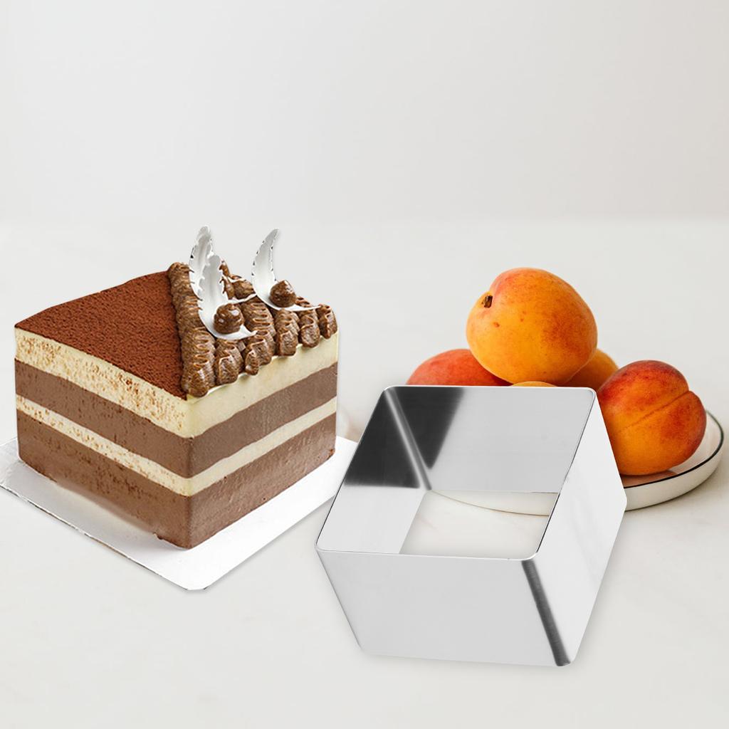 Mold Stainless Steel Cake Ring Baby Dessert Square Oval Cutters Baking