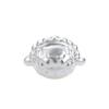 Sterling Silver 999 Bride Sheep Cartoon Charm Hand-woven Bracelet with Beads