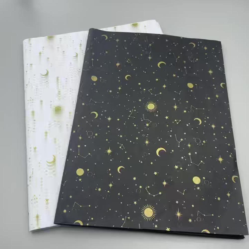 20 Sheets/Pack Starry Sky Tissue Paper Stars Moon Constellations Pattern Gift Wrapping Paper Christmas New Year Wrap Paper