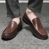Breathable Genuine Leather Men Shoes Summer Slip On Loafers Men Casual Leather Shoes  Flats Hot Sale Driving Shoes