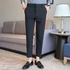 Trousers men's spring and summer new trend light and mature style slim straight pants men's fashion casual large size temperament nine-point pants