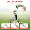 6.7FT Heart Shape Wedding Metal Backdrop Iron Arbors Background Stand for Floral Wedding Proposal Birthday Party Decorations