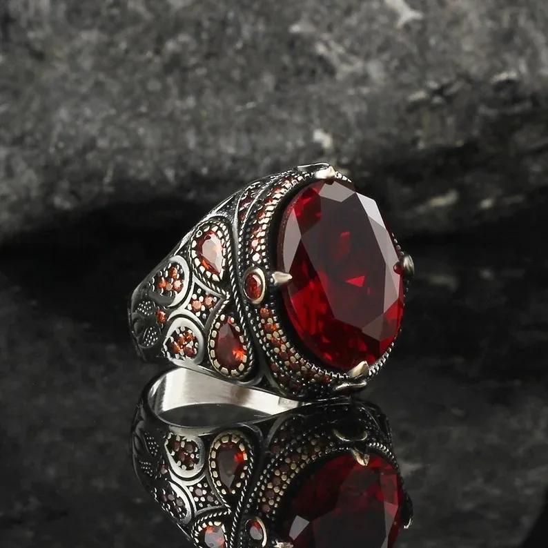 2024 New Creative Cat's Eye Alloy Casting Rings for Men Tiktok Europe and America Gothic Rock All-around Eyeball Simple Jewelry