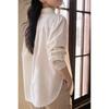 Early autumn new Lyocell Tencel linen cotton lapel long-sleeved shirt fashionable loose casual versatile shirt women