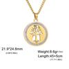 Tree of Life Clear Zircon Round Pendant Necklace Women Stainless Steel Gold Color Neck Chains Luxury Jewelry Wedding Gift