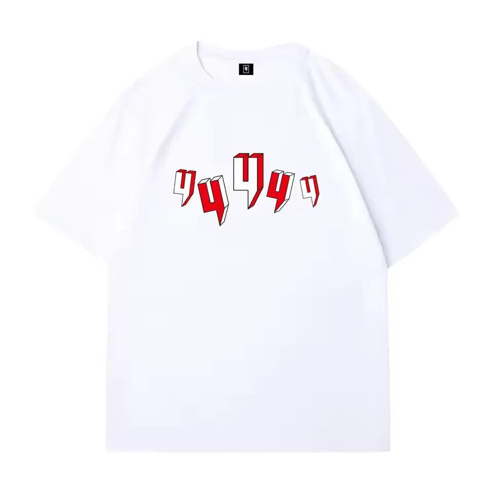 Fashion Summer Cotton T-shirt Letter Printed T-shirt Short Sleeve Men's Fashion Breathable and Sweat-absorbent