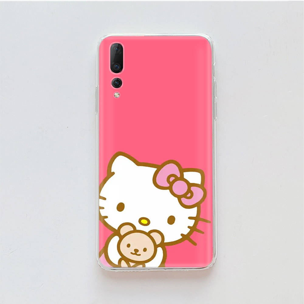 Transparent Case for Samsung A04 A14 A23 M33 M53 Realme 10 9 C35 C55 VIVO X80 Infinix Hot 30 Note 11 Tecno Spark 8P Pro L-12 Hello Kitty