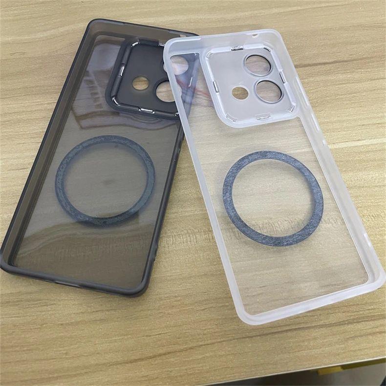 For Motorola Moto G85 G54 G34 G24 G14 Case Soft Transparent Magnetic Lens Protective Back Cover For Moto G60 G40 Fusion G32