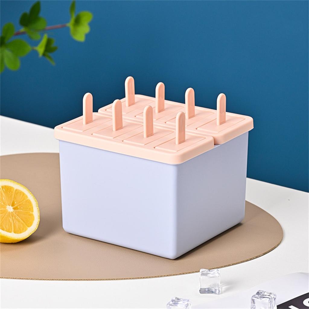 Sada forem na zmrzlinu - DIY výrobníky nanuků s víčky a tyčinkami, silikonové mrazicí podnosy bez BPA