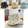 Stylish Korean Durian Embroidered Double-sided Fisherman Hat For Women Spring/summer Sun Protection Bucket Hat