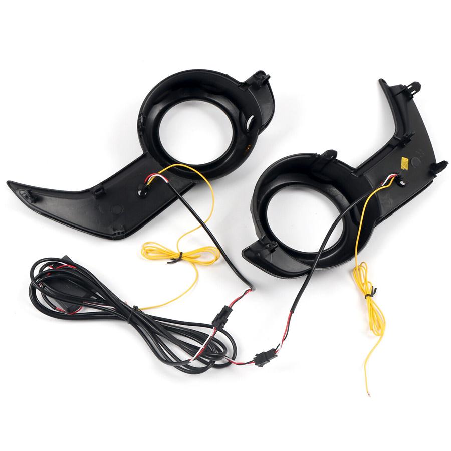 2x LED Daytime Running Light Fog Turn Signal Lamp Cable For Toyota 4Runner 14-22