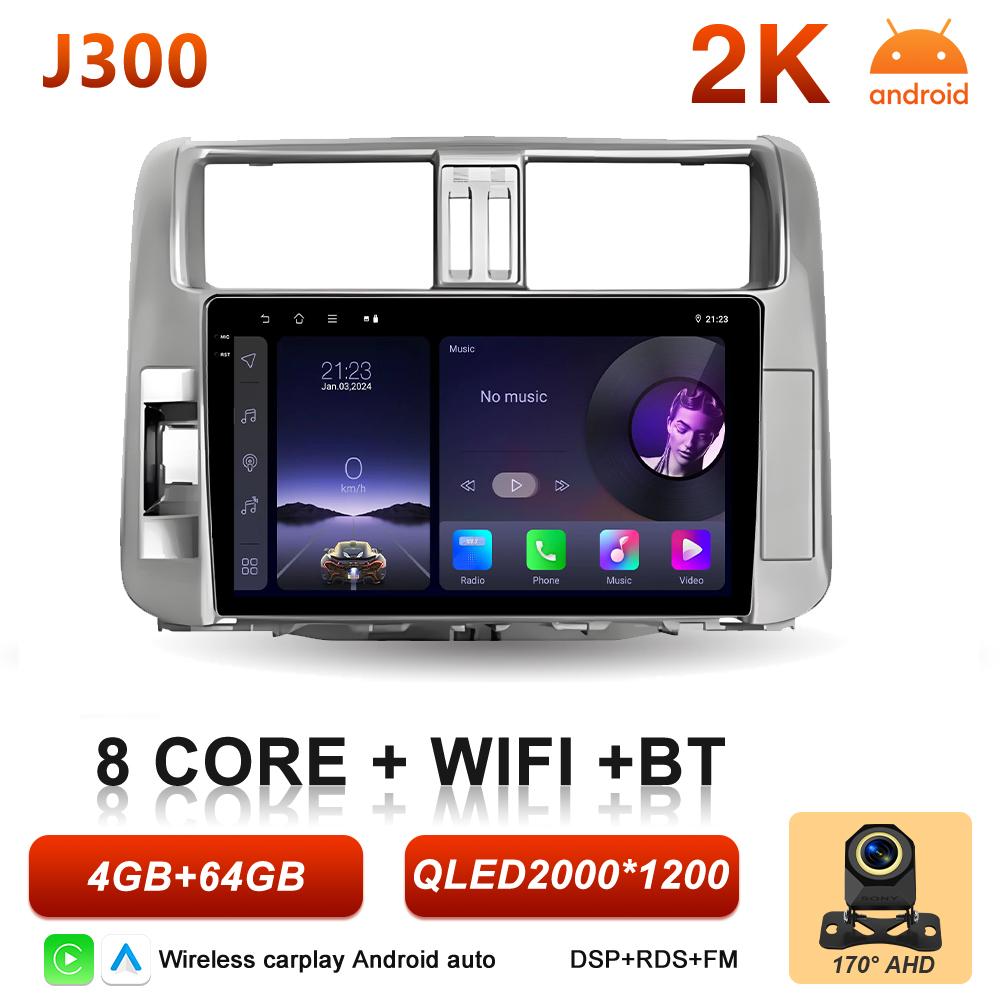 Android 16 Car Radio For Toyota Land Cruiser Prado 150 2009 2010 2011 2012 2013 Carplay Video Multimedia Player BT Stereo Screen