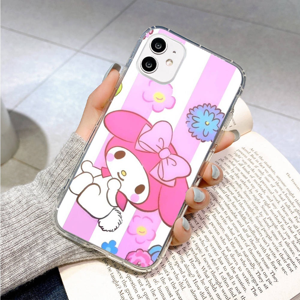 Hülle für Samsung A04 A14 A23 A34 A54 M23 M33 M52 M53 Realme 10 9 C30S C35 C55 VIVO Y02S Y21 Y51 X80 Pro Transparente Hülle LI27 Niedlich My Melody