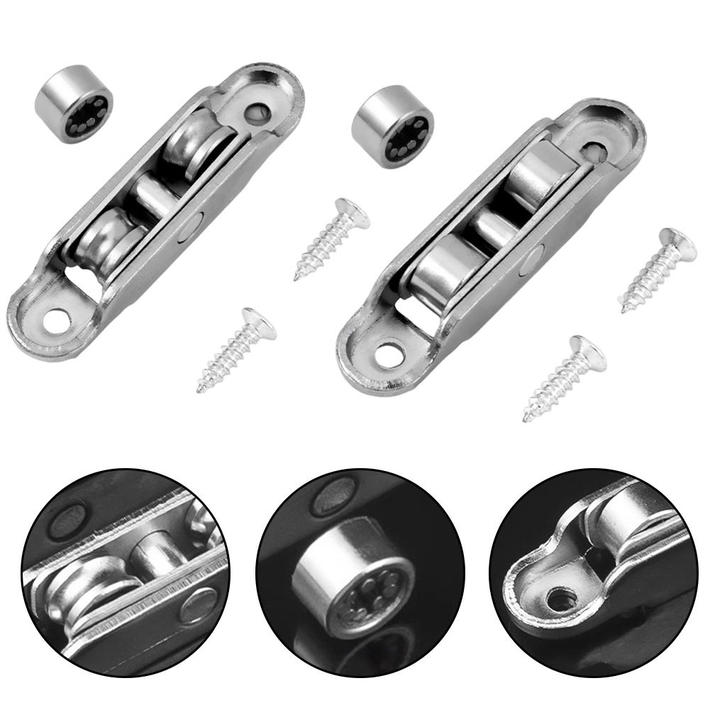 4pcs Slot/Flat Wheel Window Pulley 77 Tyle Sliding Door Casement Pulley Stainless Steel Frame Casters For Aluminum Alloy Window