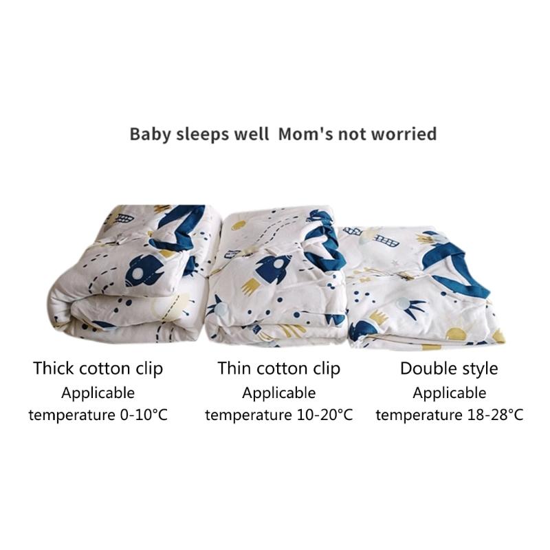 Baby Split Legged Sleepsack Removable Sleeves Designed Sleep Sacks Breathable Children's Sleeping Bag Anti-kick Quilt