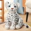Peluche Leopardo Bianco Realistico 28/32cm Leopardo Maculato Seduto Realistico Animale di Peluche Morbido Regalo Per Bambini Decorazione per la Casa